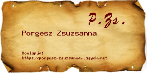 Porgesz Zsuzsanna névjegykártya